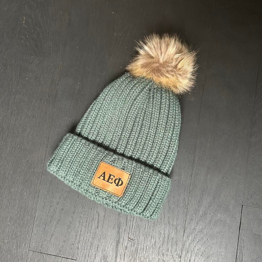Green alpha epsilon phi aephi winter hat